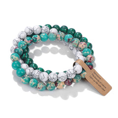 8mm Natural Stone Beads Elastic Bracelet for Women