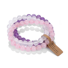 8mm Natural Stone Beads Elastic Bracelet for Women