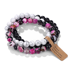 8mm Natural Stone Beads Elastic Bracelet for Women