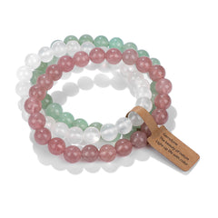 8mm Natural Stone Beads Elastic Bracelet for Women