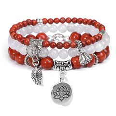 Bohemian Natural Stone Agate Beads Elastic Bracelet