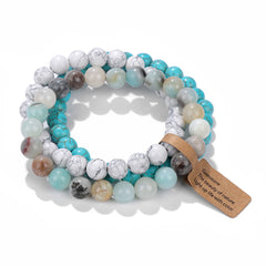 8mm Natural Stone Beads Elastic Bracelet for Women