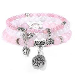 Bohemian Natural Stone Agate Beads Elastic Bracelet