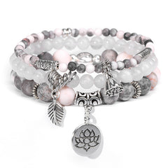 Bohemian Natural Stone Agate Beads Elastic Bracelet