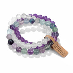 8mm Natural Stone Beads Elastic Bracelet for Women