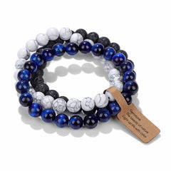 8mm Natural Stone Beads Elastic Bracelet for Women
