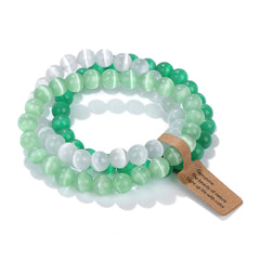 8mm Natural Stone Beads Elastic Bracelet for Women