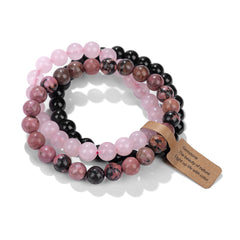 8mm Natural Stone Beads Elastic Bracelet for Women