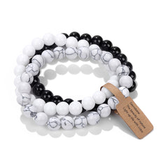 8mm Natural Stone Beads Elastic Bracelet for Women
