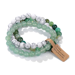 8mm Natural Stone Beads Elastic Bracelet for Women