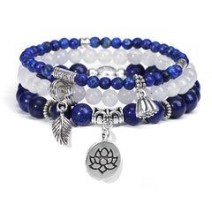 Bohemian Natural Stone Agate Beads Elastic Bracelet