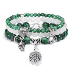 Bohemian Natural Stone Agate Beads Elastic Bracelet